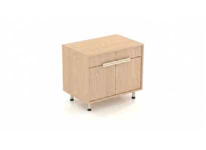 Holzschrank mit Metallgriffen Modern Kommode Beistellschrank