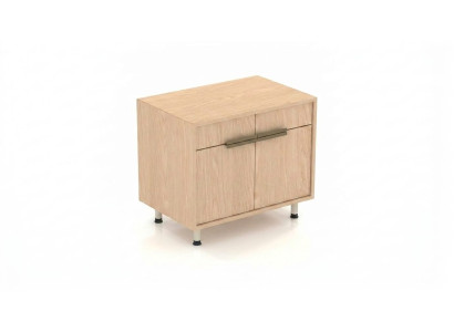 Design Holzschrank Metallgriff Modern beige Beistellschrank
