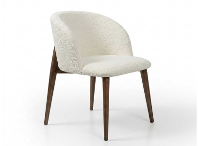 Stuhl Weiss Modern Luxus Polsterstuhl Esszimmerstuhl Sessel Holz