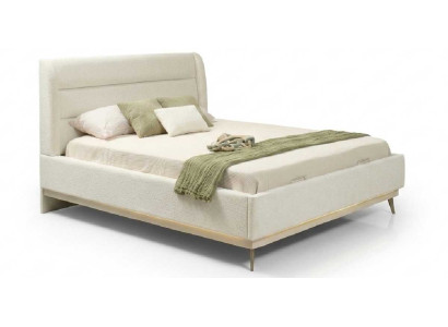 Bett Beige Modern Luxus Doppelbett Polsterbett Ehebett Schlafzimmer