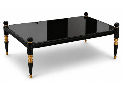 Couchtisch Schwarz Modern Stil Wohnzimmer Rechteckig Elegant