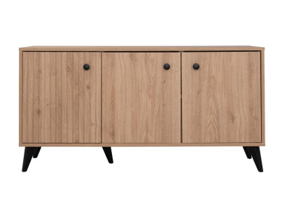 Braune Holzkonsole stilvolle Kommode Wohnzimmermöbel TV-Möbel modern