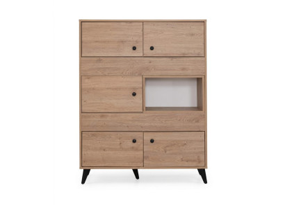 Braunes Bücherregal aus Holz stilvolles Regal Wohnzimmermöbel moderner Stil