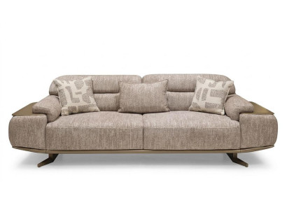 Modernes 3-Sitzer Sofa Beige Polstersofa Wohnzimmer Design