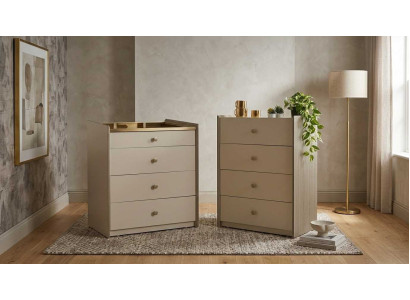 Kommoden Set Beige Modern Luxus Schubladen Sideboard Schrank