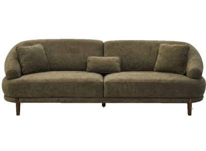 Elegantes Sofa Grün Textil Bezug 3-Sitzer Wohnzimmer Design Möbel