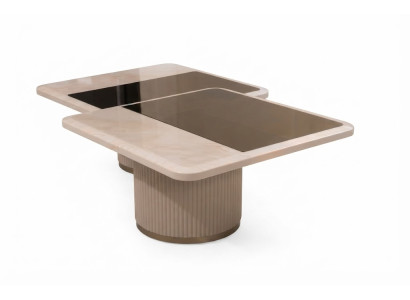Couchtisch Modern Marmormuster Wohnzimmertisch Quadratisch