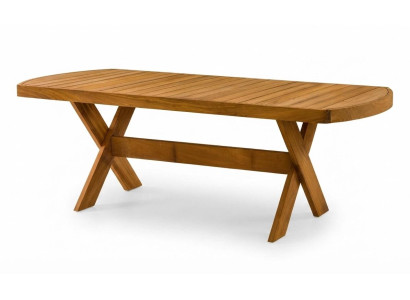 Moderner Brauner Esstisch Exklusiver Gartentisch Luxus Holztische