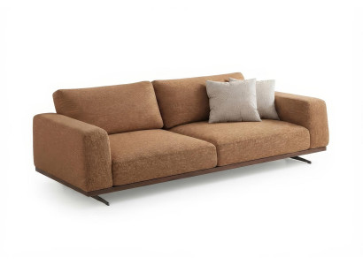 Sofa 3 Sitzer Modern Braun Edel Luxus Design Wohnzimmer Couch