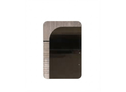 Moderner Beige Wandspiegel Glas Metall Design Spiegel Luxus