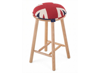 Union Jack Barhocker British Style Vintage Gepolstert Holzgestell
