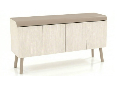 Modernes Sideboard Beige Holz Stauraum Arbeitszimmer Beige