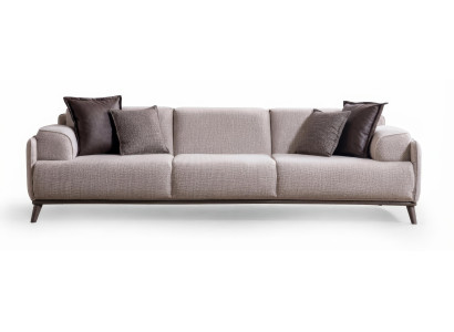 Sofa 3 Sitzer Modern Beige Edel Luxus Design Polstersofa