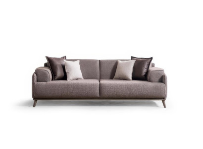 Sofa 3 Sitzer Modern Braun Edel Luxus Design Wohnzimmer Polster