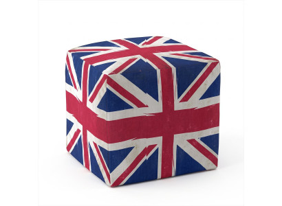 Jack Union Hocker British Vintage Textil Würfel Design Klassischer