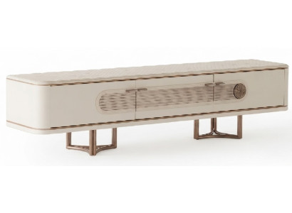 TV Lowboard Fernsehtisch TV Tisch Sideboard Beige Luxus Modern Design