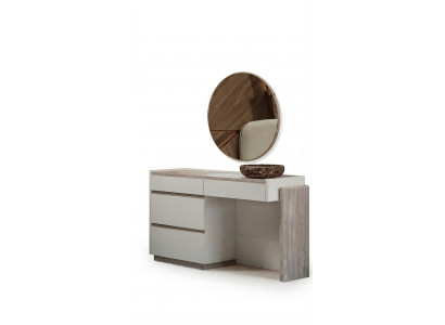 Kommode Spiegel Beige Modern Edel Frisiertisch Schminktisch Set