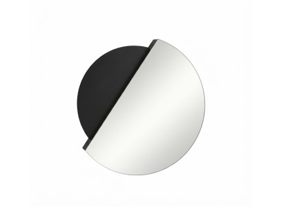 Moderner Schwarz Wandspiegel Glas Design Spiegel Rund Luxus