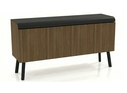 Elegantes Sideboard mit Holzoptik schwarzen Beinen Stauraum