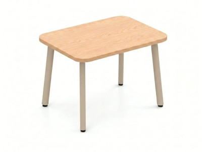 Moderner Wohnzimmertisch Couchtisch Beige Holzoptik schlicht