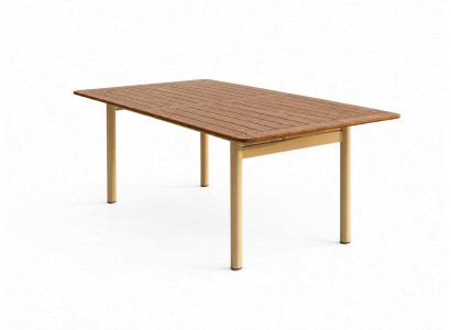 Gartentisch Esstisch Braun Holz Metall Terrasse Gartenmöbel
