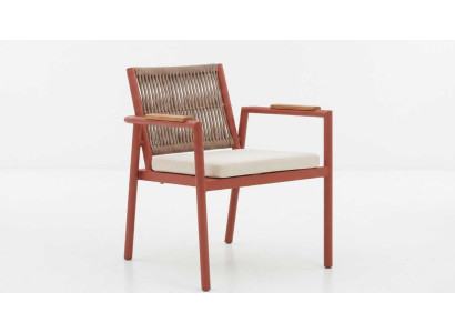 Stuhl schön bequem praktisch kompakt beige moderner Terrasse