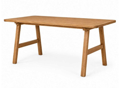 Moderner Gartentisch Esstisch Braun Holz Design Terrasse