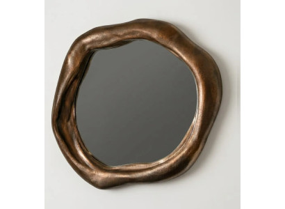 Spiegel Modern Gold Edelstahl Glas Wandspiegel 100 x 100 cm Luxus Design