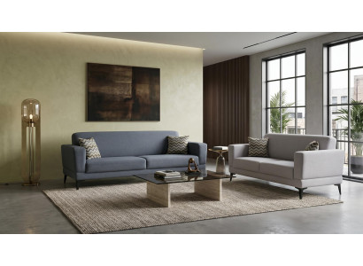 Graues Sofa-Set 3+2-Sitzer-Sofas Stoffsofas modern Wohnzimmer Büro