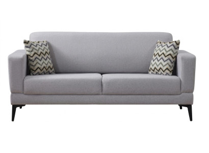 Stilvolles graues 2-Sitzer-Sofa Stoffsofa moderner Stil Wohnzimmermöbel