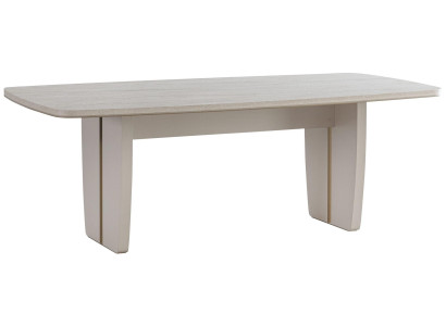 Moderner Beiger Esstisch Esszimmer Holz Luxus Design Eleganz Massiv