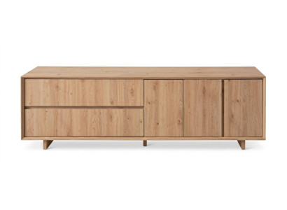 Brauner moderner TV-Schrank stilvolles Holz TV-Möbel TV-Ecke Wohnzimmermöbel