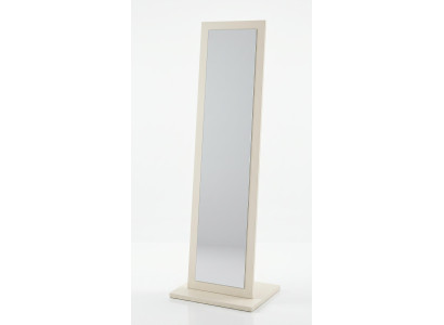 Moderner Beiger Standspiegel Ganzkörperspiegel Holzrahmen Schlafzimmer