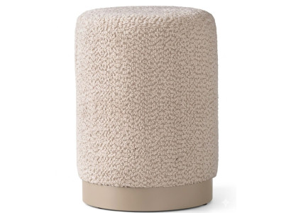 Sitzhocker Beige Textil Holz Modern Gepolstert Einfarbig Sitzgelegenheit
