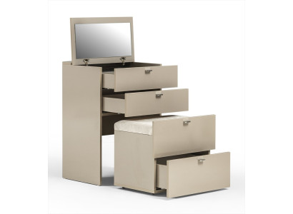 Schminkstation mit Spiegel Beige Moderner Stil Elegant Funktional