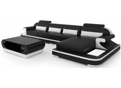 Modernes Schwarzes Ecksofa L Form Wohnzimmer Wohnlandschaft Luxus