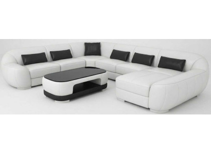 Moderne Wohnlandschaft Weiß U Form Sofa Wohnzimmer Luxus Couchtisch