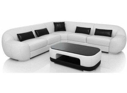 Weißes Ecksofa L Form Wohnzimmer Sofa Set Premium Couch Design