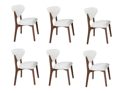 6х Stühle Modern Weiß Minimalistisch Luxus Esszimmerstühle