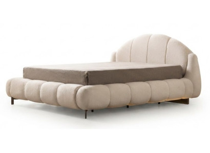 Bett Modern Weiß Gepolstert Elegant Stilvoll Bequem Ehebett