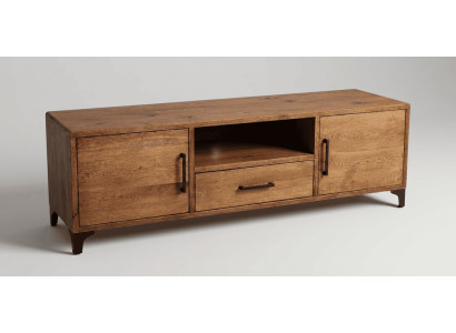 TV Schrank Holz Vintage Look Industrial Wohnzimmer Einrichtung