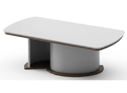 Modern Couchtisch Weiß Holz Flacher Rechteckiger Wohnzimmer