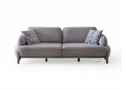 Sofa Modern Grau Bequem Couch 3-Sitzer Polstersofa Wohnzimmer