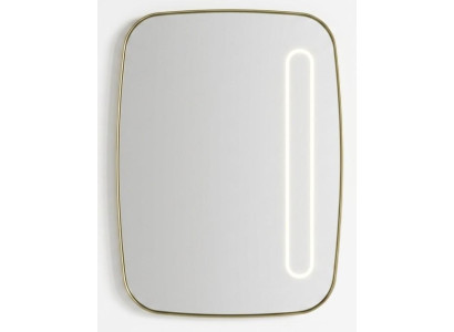 Moderner Wandspiegel Silber Glas LED Großer Flurspiegel