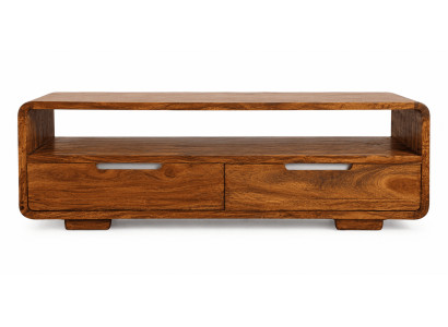 Massivholz TV Lowboard Schubladen Modernes Design Wohnzimmermöbel