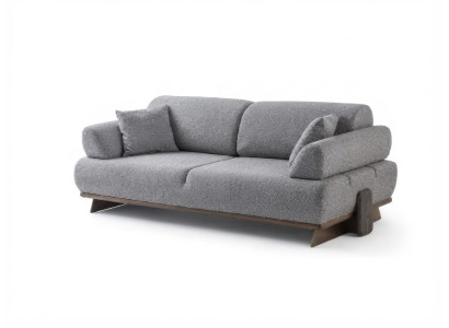 Sofa 3-Sitzer Modern Grau Bequem Couch Polstersofa Wohnzimmer