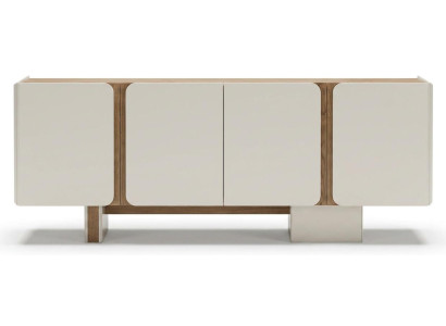 Modernes Weißes Sideboard Holz Naturakzente Stauraum Esszimmer