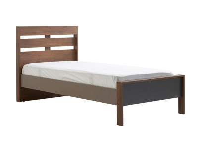 Braunes Holzbett stilvolles Bett Jugendzimmer Bett für Jugendliche modern