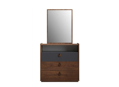 Braune Kommode mit Spiegel Holzkommode Kommode für Jugendliche Jugendzimmer