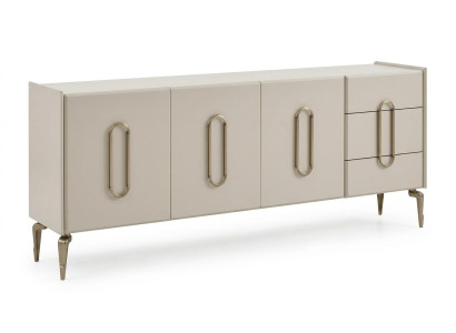 Sideboard Modern Weiß Holz Metall Großer Kommode Anrichte